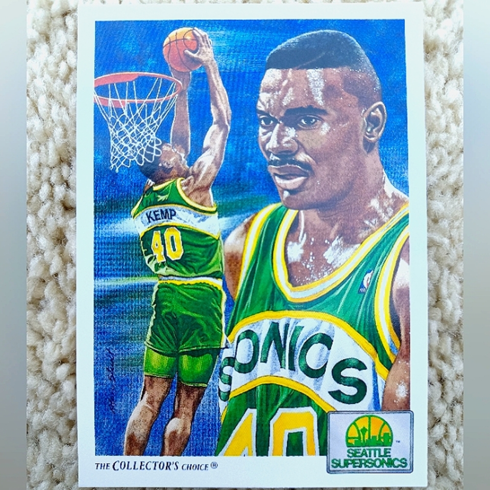 Shawn Kemp Supersonics Checklist #96 1991 Upper Deck